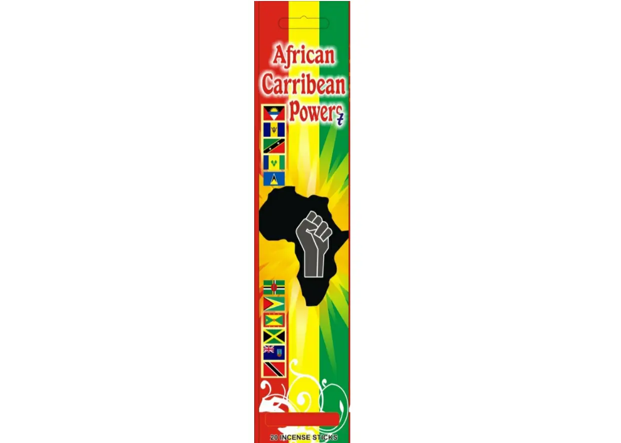 African Caribbean Powers incense pack — red yellow green