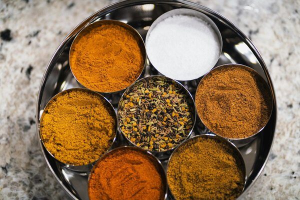 Indian spices including cardamom, cloves and cinnamon — natural incense ingredients