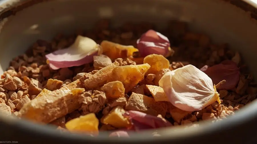 Mystic Sutra Golden Dawn ritual resin blend — frankincense, rose petals, gum mastic