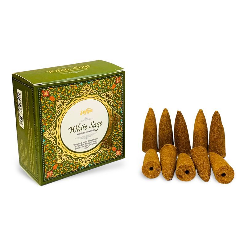Jaygee White Sage Masala Backflow Incense Cones